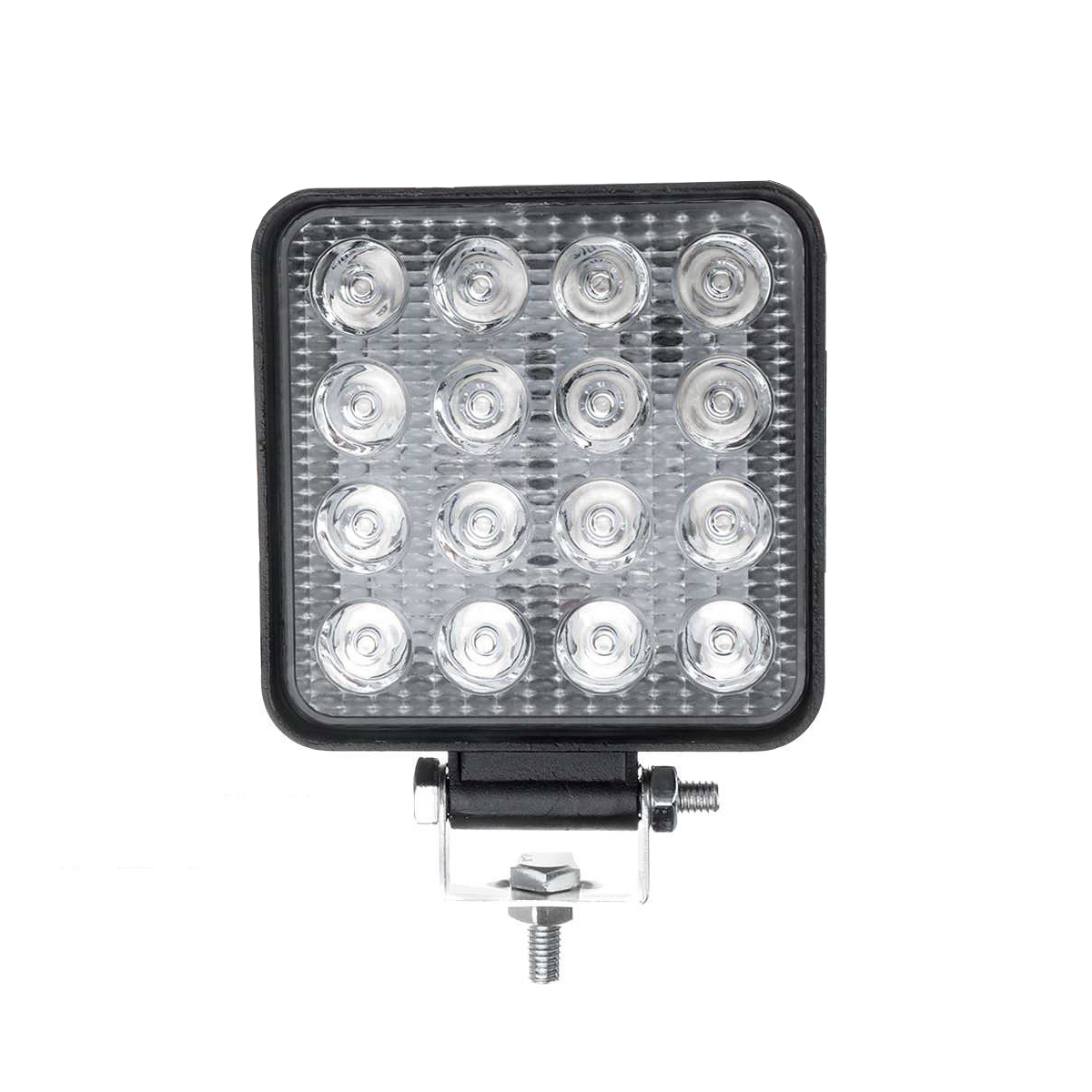 Electronice si electrice auto - Proiector LED Auto Offroad, 48W, 12V-24V, 1800 Lumeni, Patrat, Spot Beam 30°