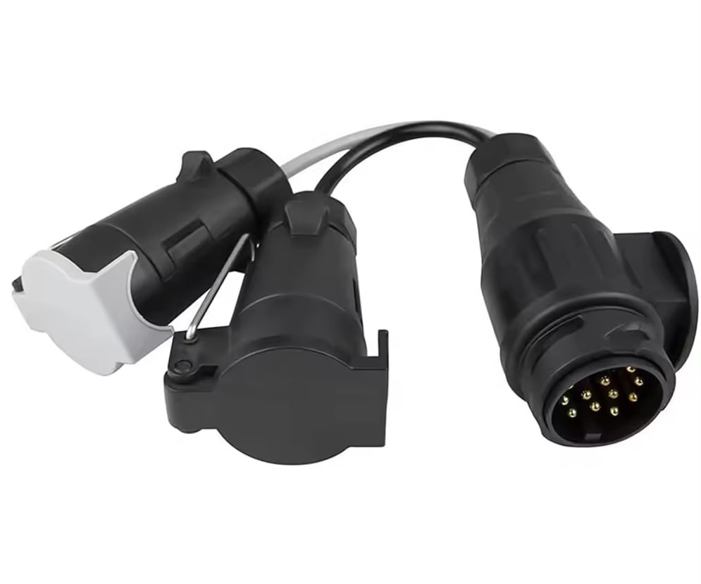 Accesorii Remorca - Adaptorul de priză pentru cârlig de remorcare de la 13 la 7 pini, 12V