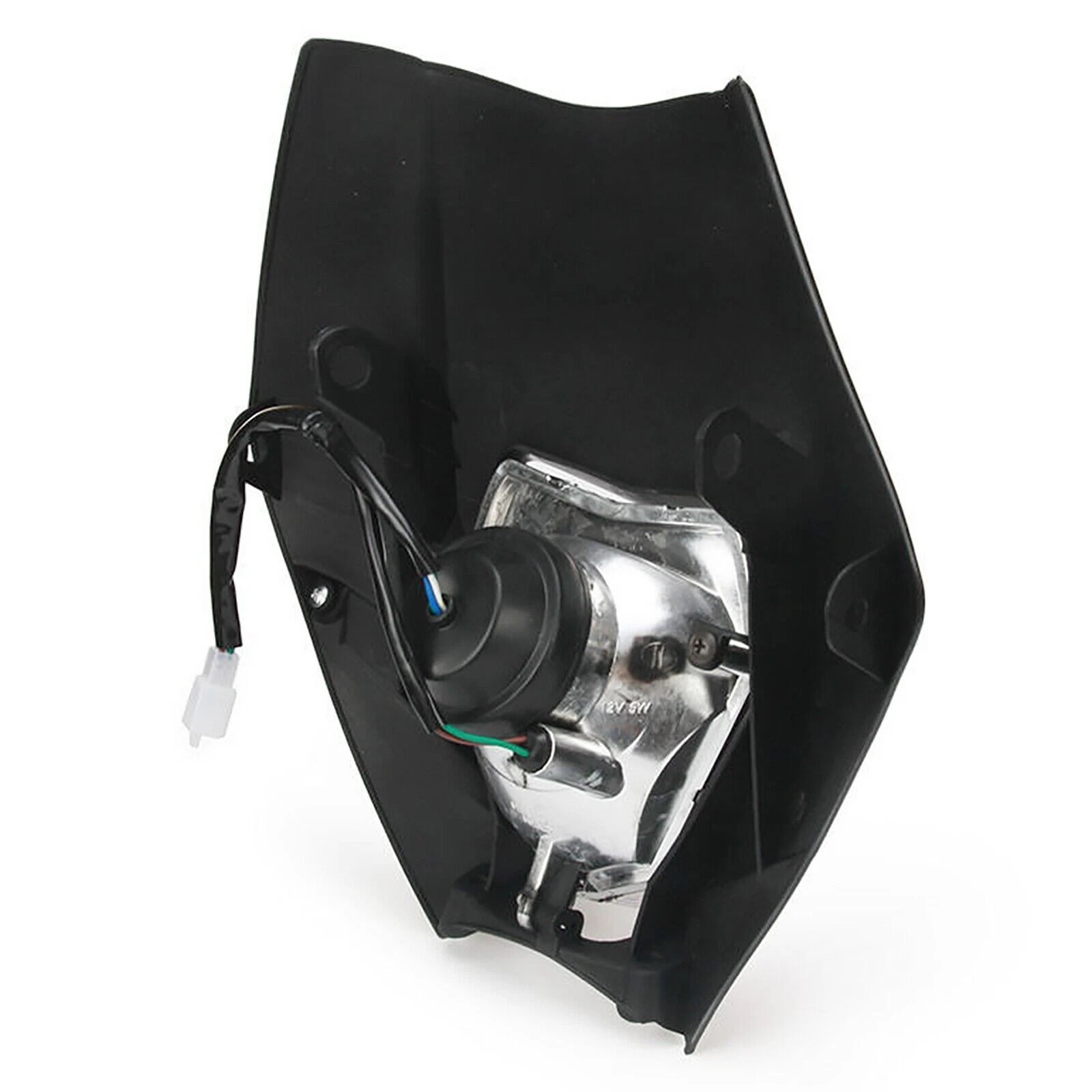 Carena si far fata pentru motociclete, negru, cu faza scurta si lunga - Model universal pentru ENDURO / Trail / Streetfighter [6]