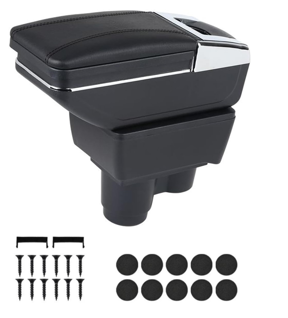 Accesorii pentru interior - Cotiera pentru Dacia Duster 2 II 2017-2024, piele ecologica - Negru