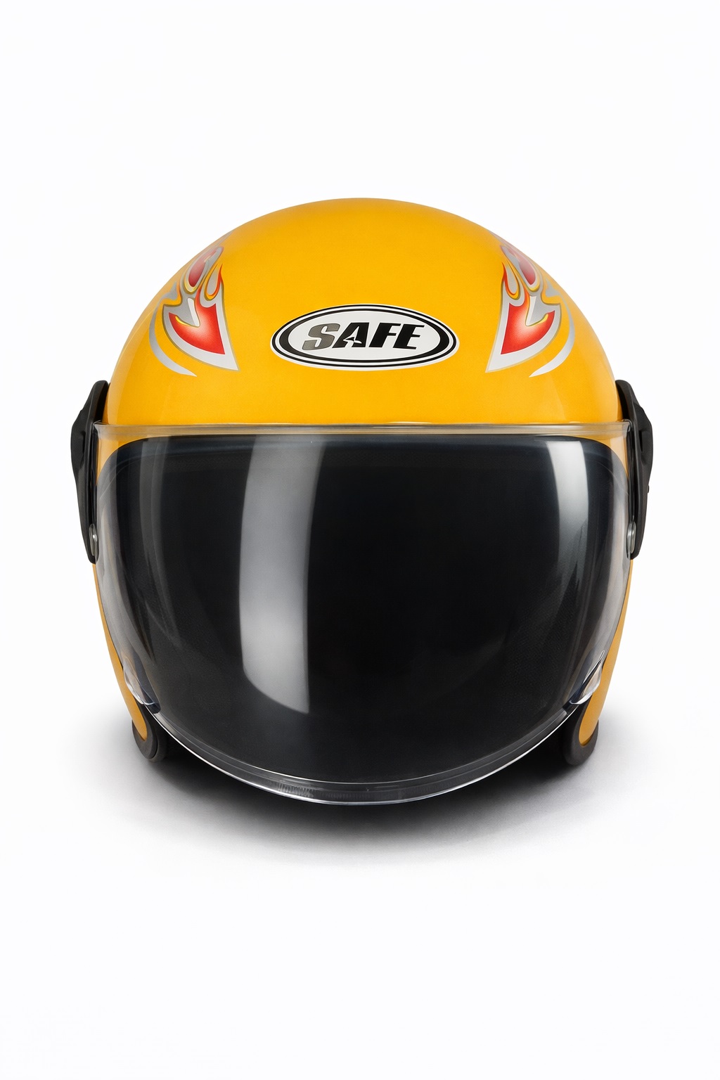 Casca cu viziera pentru motor, scuter, ATV - marime M/L, galben metalizat [1]