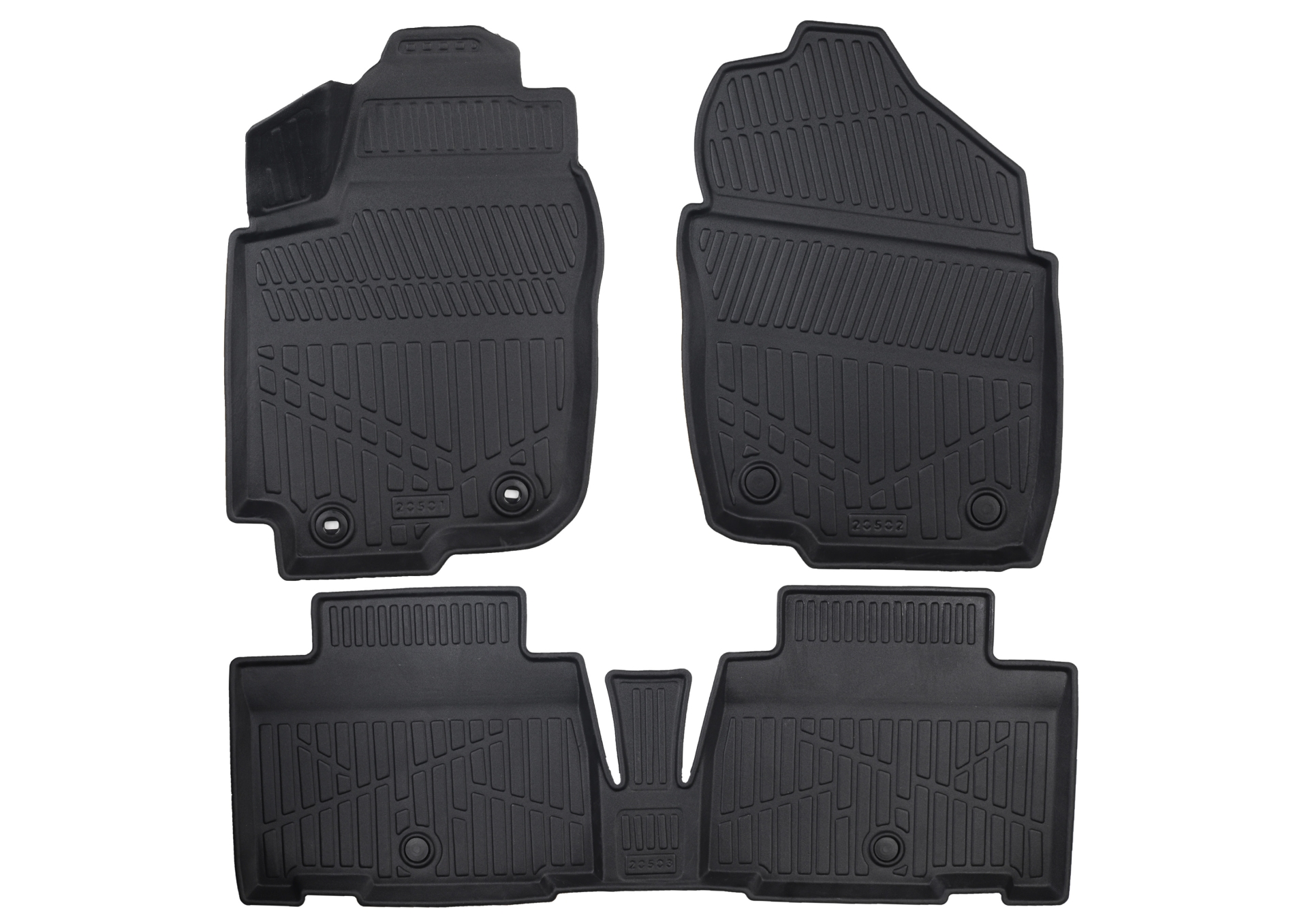 Set covorase auto din cauciuc tip tavita Toyota RAV4 IV 2013-2018