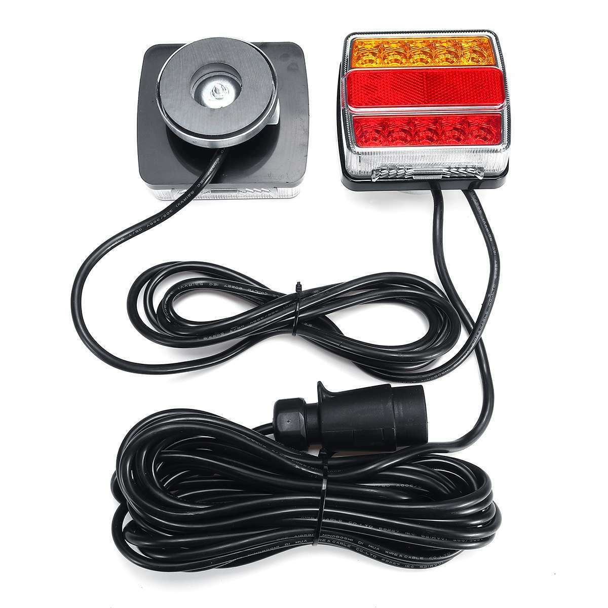 Accesorii Remorca - Set de stopuri LED cu 5 funcții 12V cu magnet și cablu 7,5m pentru remorci, platforme, rulote și altele.