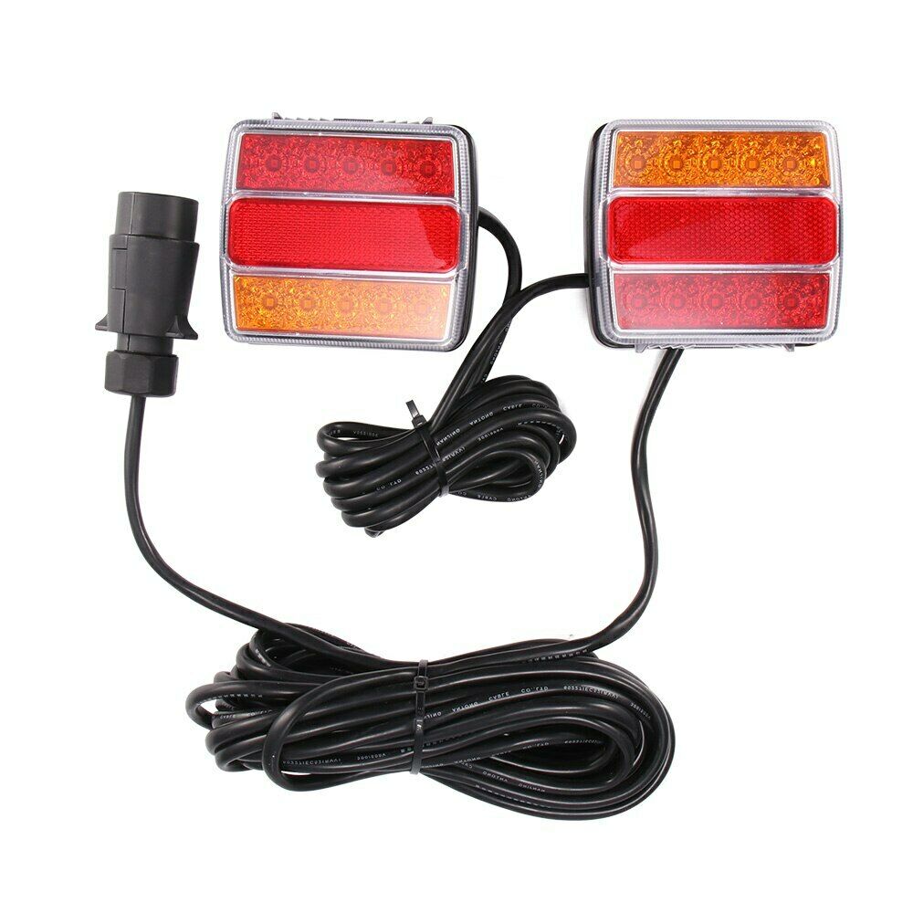 Set de stopuri LED cu 5 funcții 12V cu magnet și cablu 7,5m pentru remorci, platforme, rulote și altele. [3]