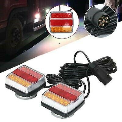 Set de stopuri LED cu 5 funcții 12V cu magnet și cablu 7,5m pentru remorci, platforme, rulote și altele. [5]