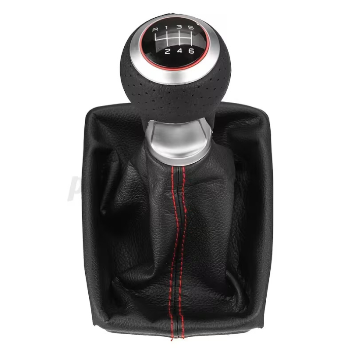 Schimbător de viteze Sport Ball cu 6 trepte și manșon pentru Audi A4/S4 B8 și A5/S5 8T - Cusături roșii [5]