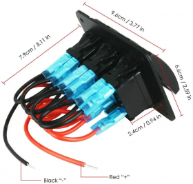 Panou 3 intrerupatoare 12V, 20A / 24V, 10A [4]