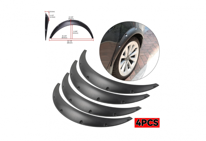 Set protectie aripi universale overfender negru (88,5 cm (L) x 34,6 cm (H) x 11,5 cm (l)) [1]