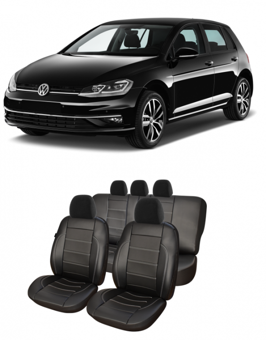 Set huse scaune Piele perforata dedicate Volkswagen Golf VII (2013-2019) [1]