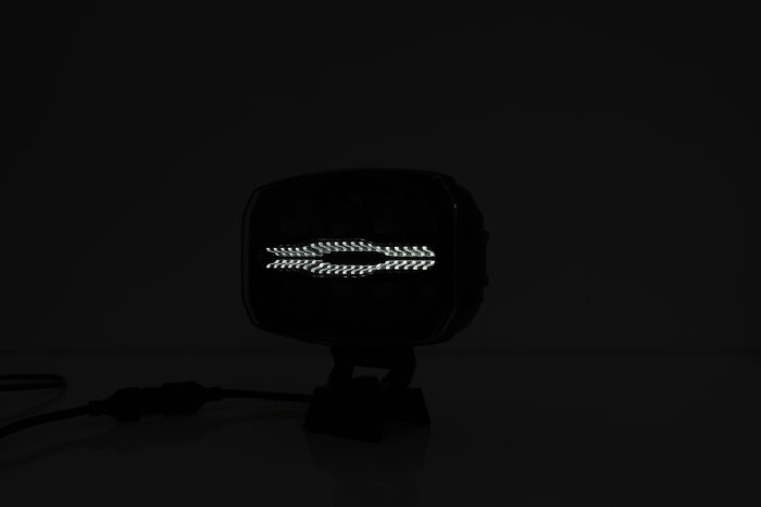 Proiector LED auxiliar halogen 12-24V, 175W, 11000 lm, DRL portocaliu/alb si lumina de avertizare cu 4 moduri, E-mark IP67/69K [8]