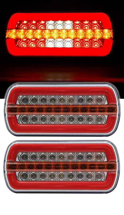 Set= lampi LED stop auto 4 functii NEON – stop, pozitie, semnal dinamic, marsarier, 12V/24V [3]