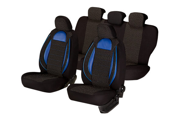 Set huse scaune compatibile VW Passat B6 (2005-2010)Piele+Textil (Compatibile cu sistem AIRBAG) [2]