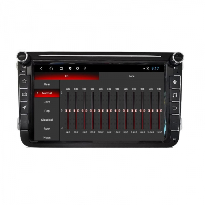 Navigatie  Android dedicata Skoda Octavia II 2004 - 2013, 1GB RAM, Radio GPS Dual Zone, Display HD 8" Touchscreen [5]