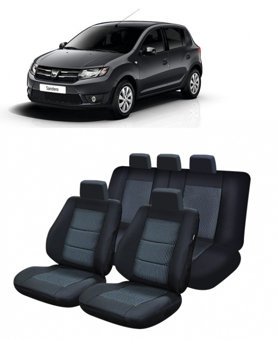 Set huse scaune dedicate Dacia Sandero II 2013-2020 (Bancheta fractionata) [1]