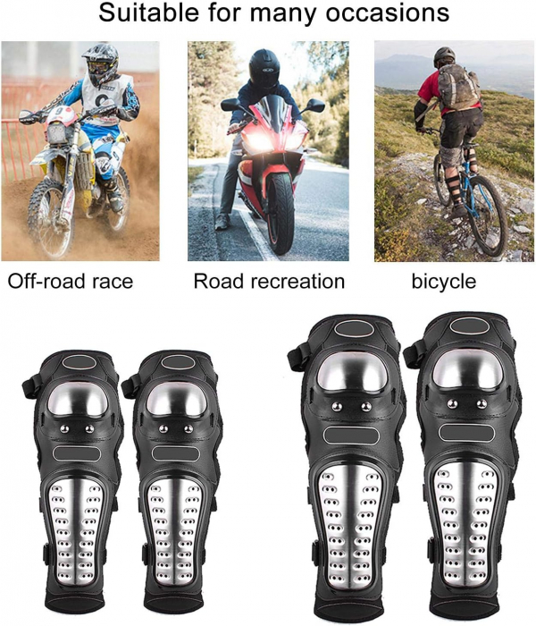 Set 4  Genunchiere și cotiere de protecție întărite pentru motocicletă [8]