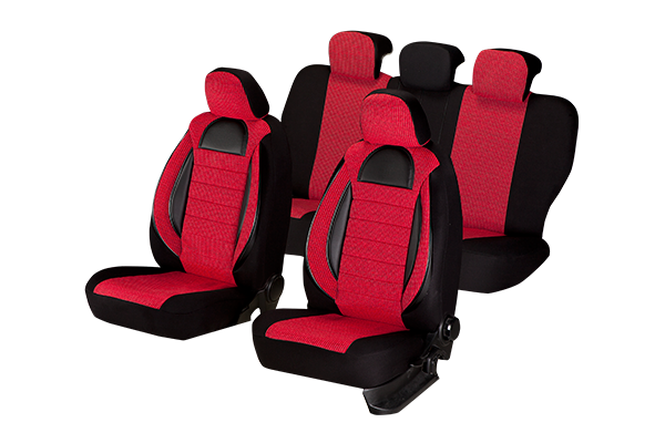 Set huse scaune compatibile Dacia Duster 2010-2017 Piele + Textil (Compatibile cu sistem AIRBAG) [2]