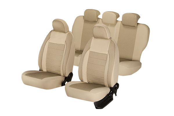 Set huse scaune compatibile Dacia Duster 2010-2017 Piele + Textil (Compatibile cu sistem AIRBAG) [2]