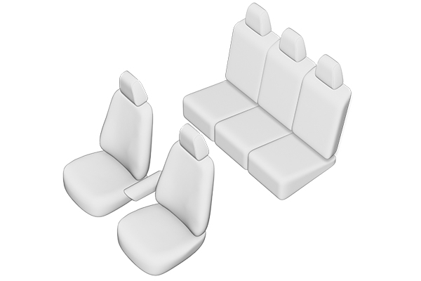 Huse scaune dedicate OPEL MERIVA 2003-2009 (Scaune spate individuale) [2]