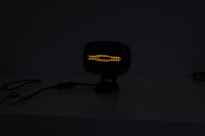 Proiector LED auxiliar halogen 12-24V, 175W, 11000 lm, DRL portocaliu/alb si lumina de avertizare cu 4 moduri, E-mark IP67/69K [9]