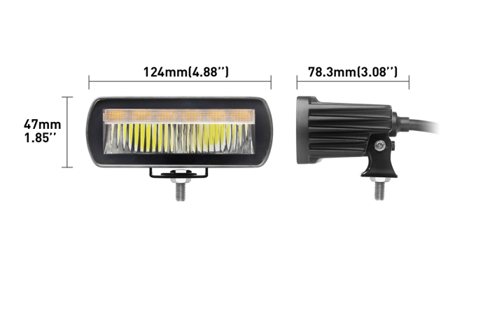 Proiector LED multifunctional / lampa de lucru cu DRL alb si lumina de avertizare 4 functii IP65/67K - 12–24V [2]