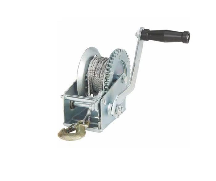 Troliu manual 700 kg (1600 lbs) cu cablu din otel 10 m si frana automata [3]