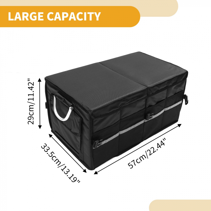 Organizator de portbagaj multifunctional, impermeabil, pliabil cu manere din aluminiu [2]