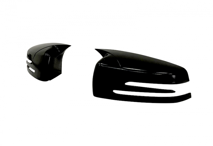 Capace oglinzi tip BATMAN Mercedes Benz Seria C W204  (2007-2014) negru lucios [1]