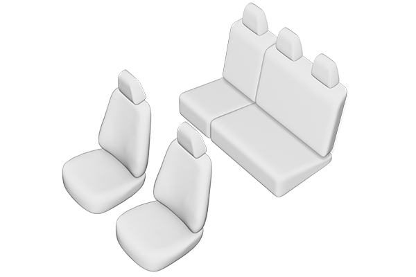 Set huse scaune dedicate VOLKSWAGEN CADDY 2004-2011 (Bancheta fractionata) [3]