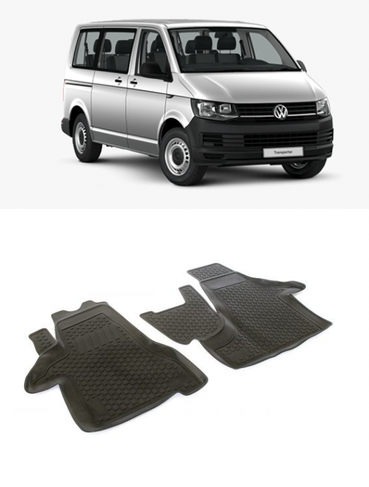 Covorase auto cauciuc tip tavita  VW T6 Caravelle 2015-2021 [1]