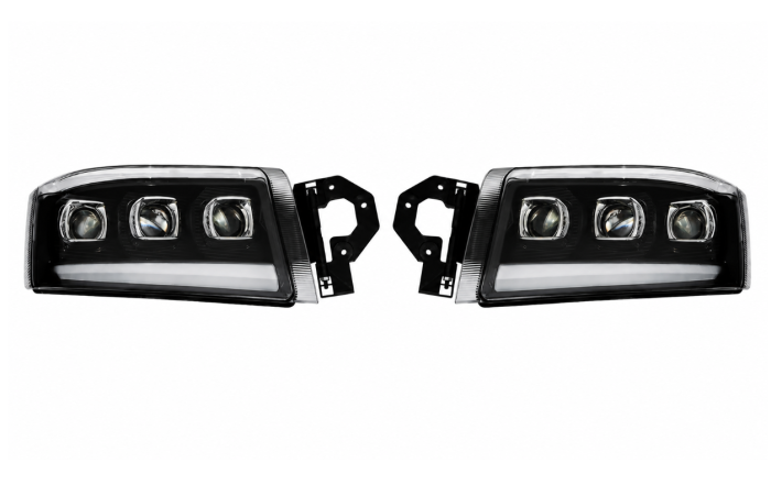 Set faruri LED  Renault Premium 24V – DRL Alb + Portocaliu, Startup Effect stanga + dreapta cu 3 lupe [7]