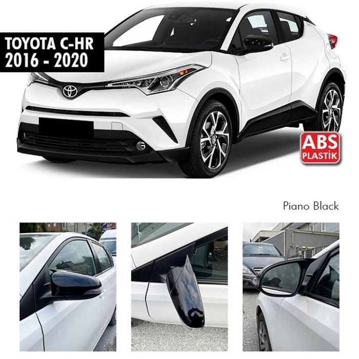 Capace oglinzi tip BATMAN compatibile Toyota CHR (2016-2020) negru lucios [1]