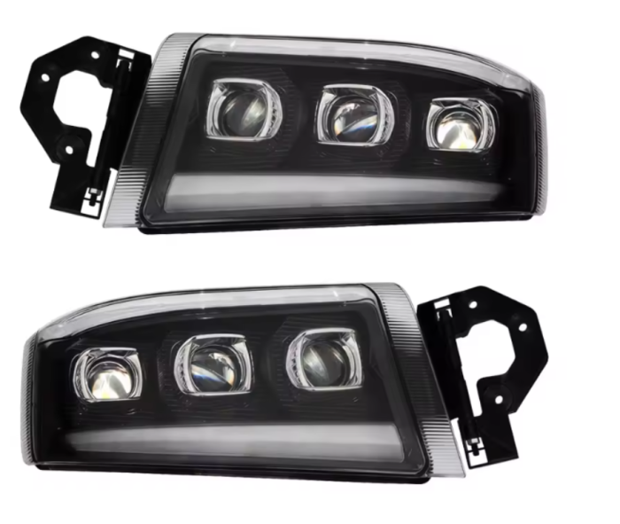 Set faruri LED  Renault Premium 24V – DRL Alb + Portocaliu, Startup Effect stanga + dreapta cu 3 lupe [2]