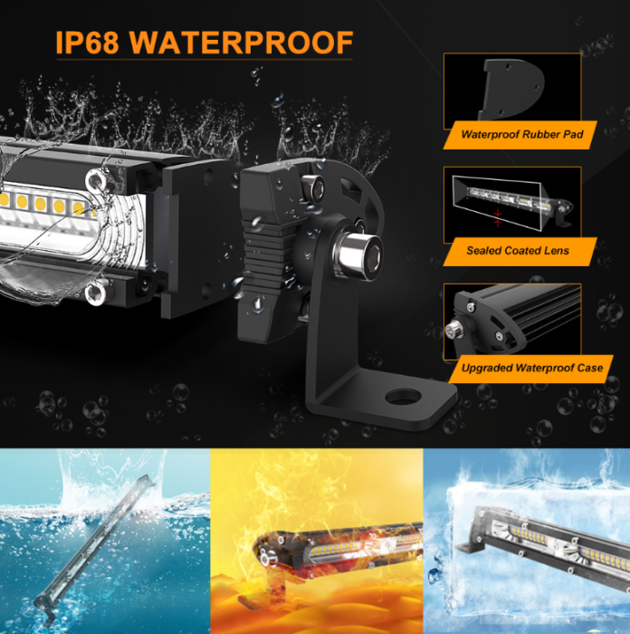 Led bar 51 Cm 162W  cu LED-uri 54 LED Ultra subțire Lampă cu halogen 12V 24V Auto ATV Jeep 4x4 Camion offroad etc [4]