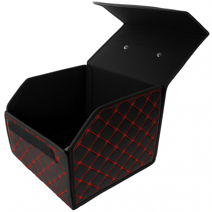 Organizator de portbagaj din piele de lux cutie de depozitare pliabilă [4]
