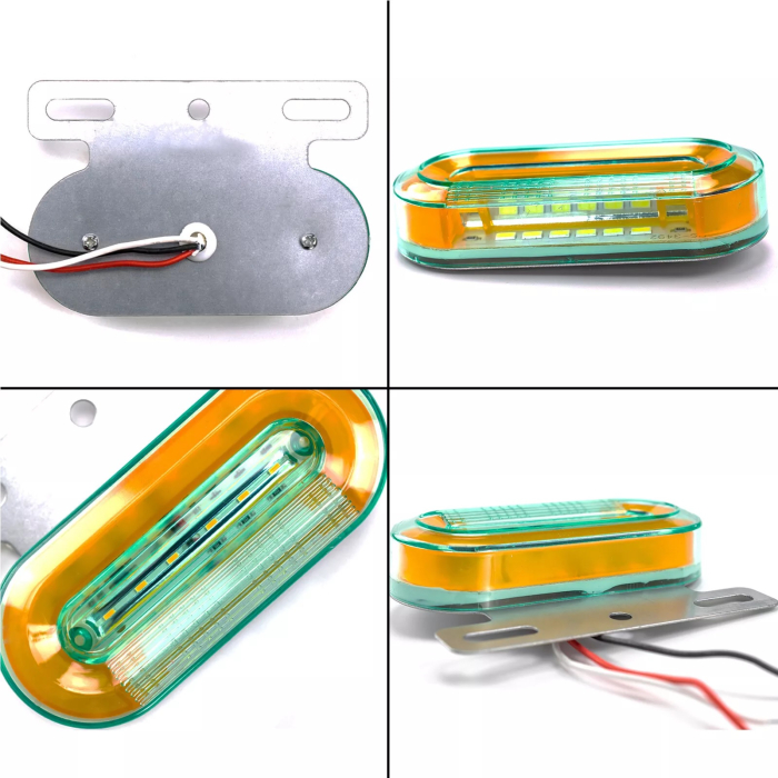 Lumina de pozitie LED cu 2 functii – lumina alba si semnalizator dinamic pentru camioane, dubite, remorci si platforme – 12–24V, 12 LED-uri [7]