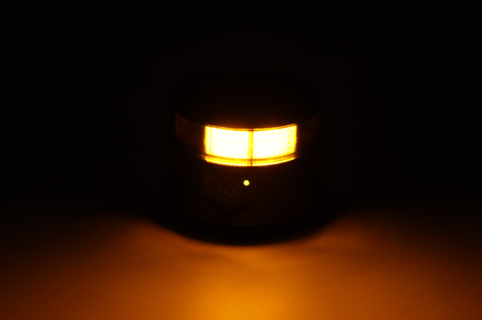 Girofar LED Stroboscopic Portocaliu Fumuriu, cu Baterie Li-Ion si Telecomanda, 36 LED, 19W, 12-24V, 7 Moduri, Magnetic cu Ventuza, E9, ECE R10, IP67 [10]