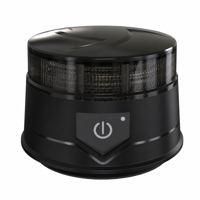 Girofar LED Stroboscopic Portocaliu Fumuriu, cu Baterie Li-Ion si Telecomanda, 36 LED, 19W, 12-24V, 7 Moduri, Magnetic cu Ventuza, E9, ECE R10, IP67 [2]