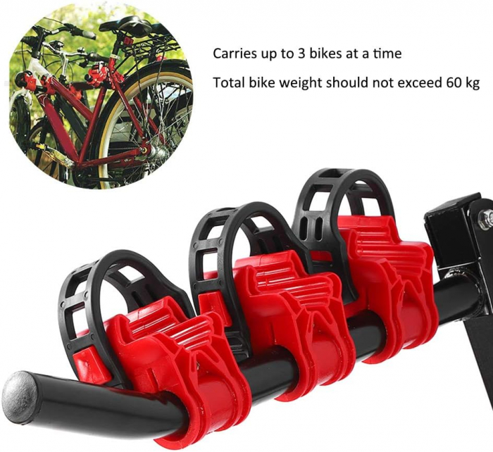 Suport universal pentru biciclete pentru bara de tractare pentru 3 biciclete de pana la 60 kg [8]