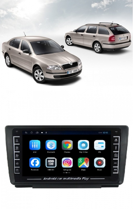 Navigatie  Skoda Octavia II 2004 - 2013, Android 1GB RAM, Radio GPS Dual Zone, Display HD IPS 8" Touchscreen [1]