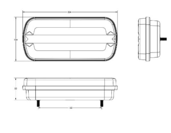 Set= lampi LED stop auto 4 functii NEON – stop, pozitie, semnal dinamic, marsarier, 12V/24V [5]