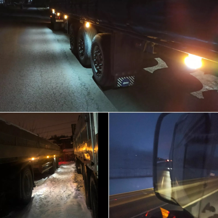 Lumina de pozitie LED cu 2 functii – lumina alba si semnalizator dinamic pentru camioane, dubite, remorci si platforme – 12–24V, 12 LED-uri [10]