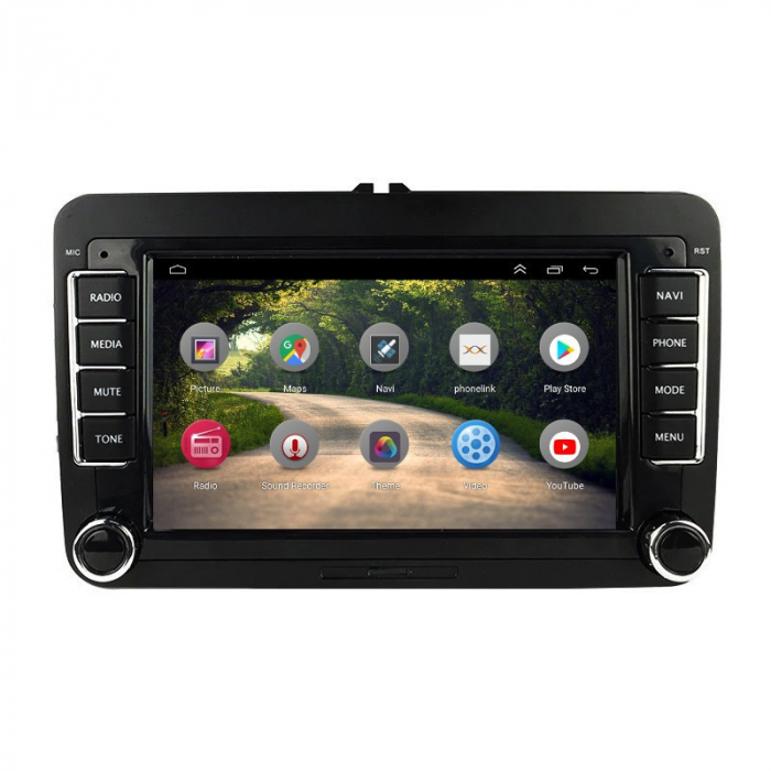 Navigatie  Android Skoda Octavia II 2004 - 2013, 1GB RAM, Radio GPS Dual Zone, Display HD 7" Touchscreen [4]