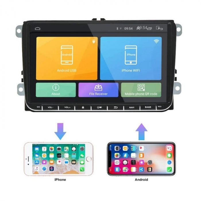 Navigatie dedicata cu Android Skoda Octavia II 2004 - 2013, 1GB RAM, Display HD 9" Touchscreen [5]