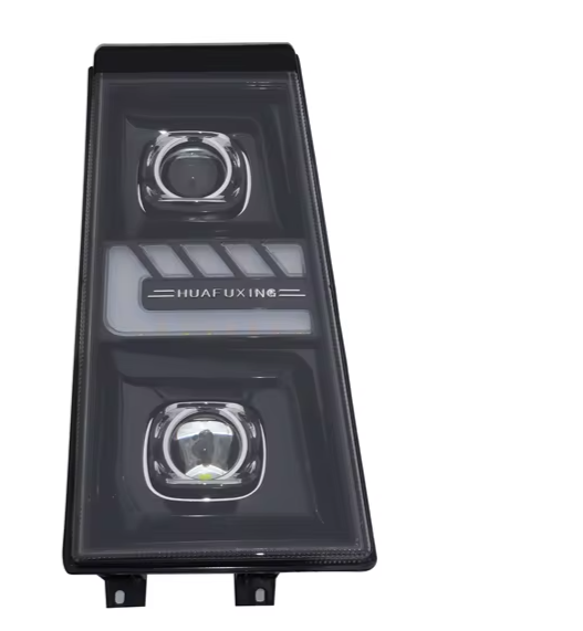 Set Faruri LED stanga + dreapta cu 2 lupe pentru Renault Premium II / DXi / Route / Distribution, 24V, DRL Alb-Portocaliu, Startup Effect [6]