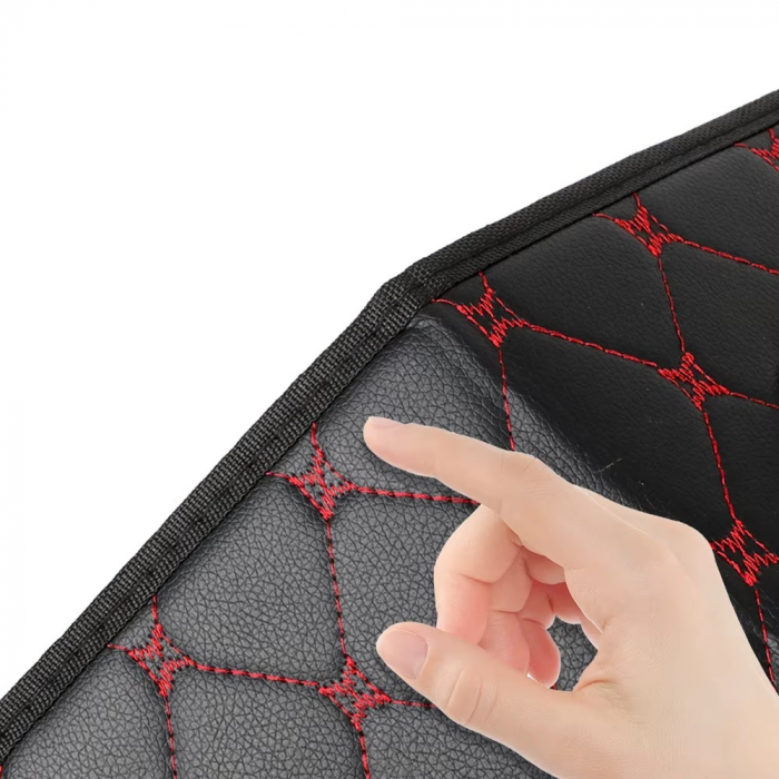 Organizator de portbagaj din piele de lux cutie de depozitare pliabilă [5]