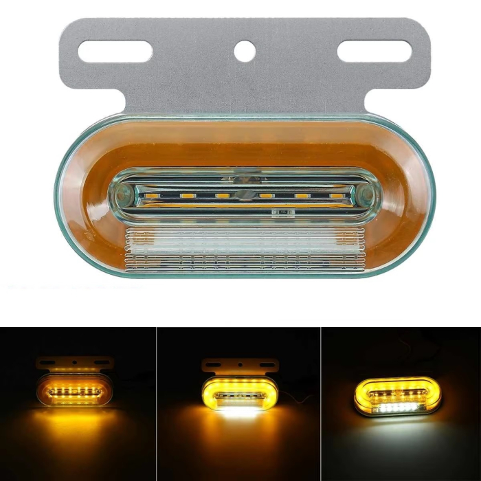 Lumina de pozitie LED cu 2 functii – lumina alba si semnalizator dinamic pentru camioane, dubite, remorci si platforme – 12–24V, 12 LED-uri [2]