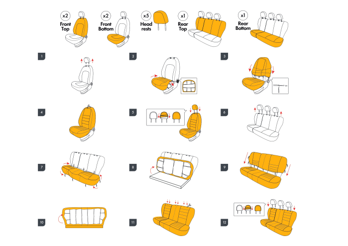 Set huse scaune premium piele si textil [14]