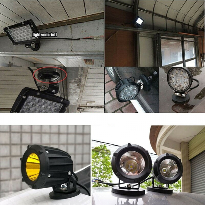 Suport Proiector LED Lampa De Lucru Magnetic Baza Montaj 88 mm [3]