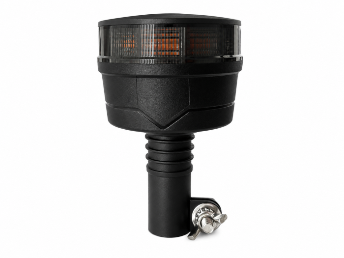 Girofar LED Stroboscopic Portocaliu Fumuriu, cu Montaj pe Suport, 36 LED, 19W, 12-24V, 7 Moduri, ECE R65/R10, E9, IP67, 92 mm [5]