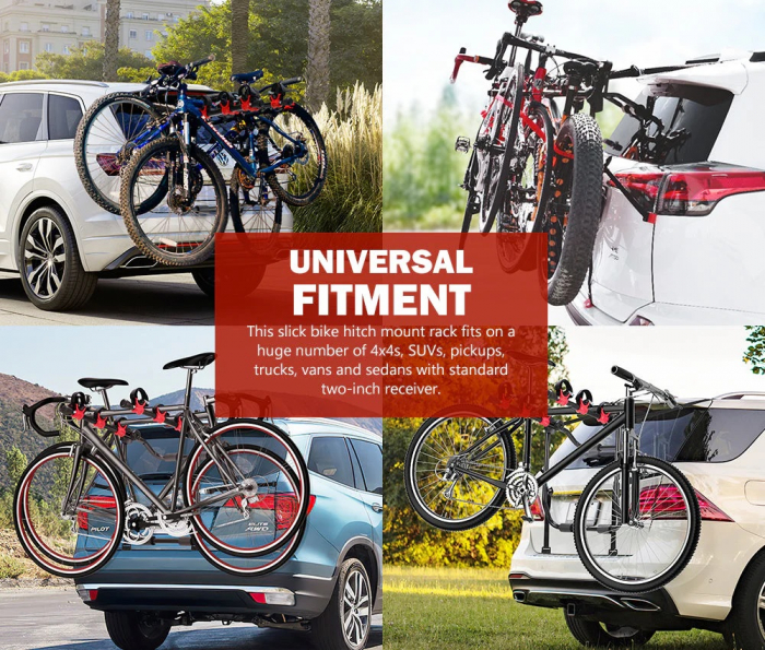 Suport universal pentru biciclete pentru 3 biciclete de până la 60 kg pentru montare pe ușa din spate/portbagaj [12]